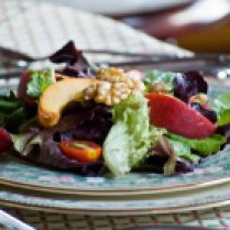 Sunday salads-Georgia peach salad with walnuts